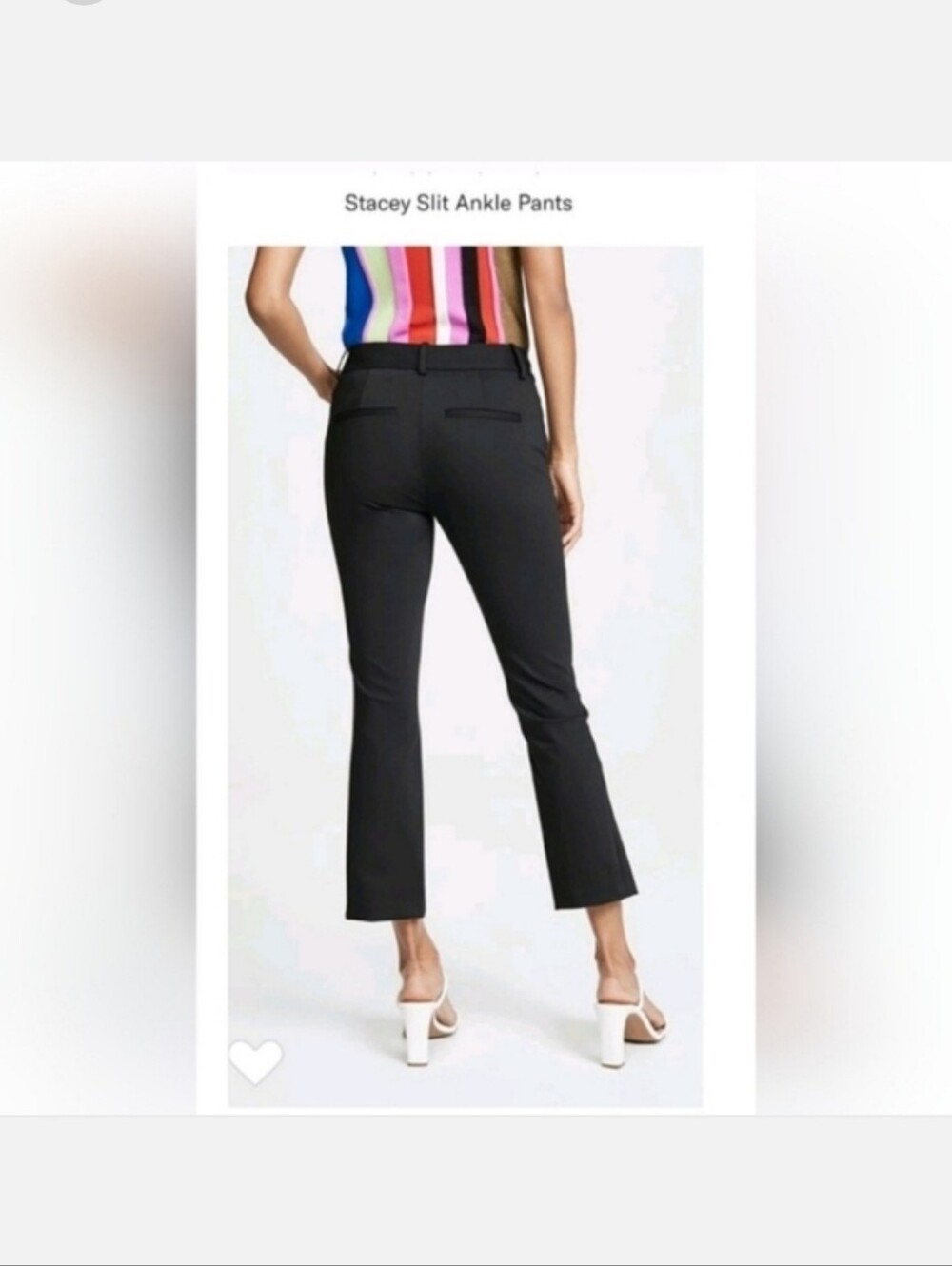 Alice + Olivia stacey front slit ankle pants Size 4 - Picture 3 of 12